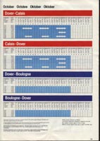 The Hoverspeed 1982 brochure, including timetables - October timetables